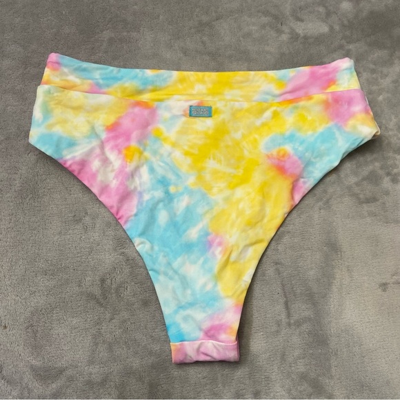 New! BananaMoon Triangle Tie Dye High Waisted Bikini Bottom 10776 - Picture 8 of 9